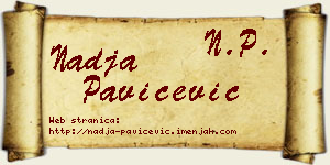 Nadja Pavičević vizit kartica